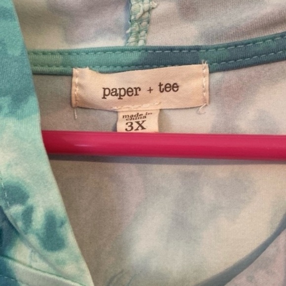 Paper Tee Green Tie Dye Sweatshirt, [Size 3X fits smaller] - Picture 2 of 3